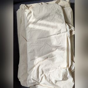 Coyuchi Queen Sheet Set Undyed Cotton Cream Ivory